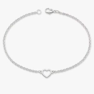 NIB James Avery Heart Station Charm Anklet